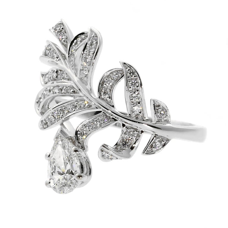Chanel Plume Diamond Gold Cocktail Ring at 1stDibs | chanel cocktail ...