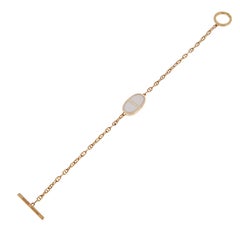 Hermes Chaine d’Ancre 18k Rose Gold White Ceramic Bracelet