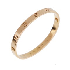 Cartier Love Classic 18k Rose Gold Bracelet Size 17