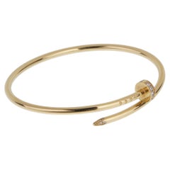 Cartier Juste un Clou Diamond Bracelet Small Model 18K Yellow Gold Size 16