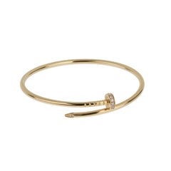 Cartier Juste un Clou Diamond Bracelet Small Model 18K Yellow Gold Size 16