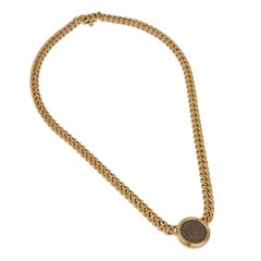 Bvlgari Monete Constantine Halskette mit antiker Münze aus 18 Karat Gelbgold
