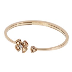 Bvlgari Fiorever Diamant 18k Rose Gold Armspange Armband Sz M