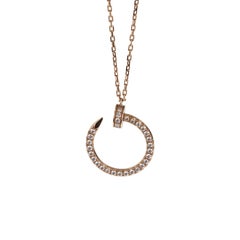 Cartier Juste un Clou Diamond Pendant Necklace 18K Rose Gold