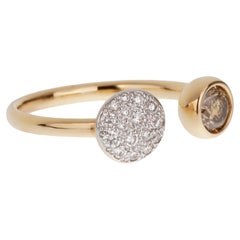 Pomellato Sabbia Diamond 18k Rose Gold Ring Size 5 1/2
