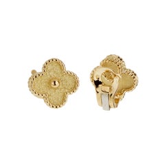 Orecchini Vintage Alhambra di Van Cleef & Arpels in oro giallo 18 carati