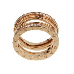Bvlgari B.zero1 Design Legend Zaha Hadid Diamond Ring 18K Rose Gold