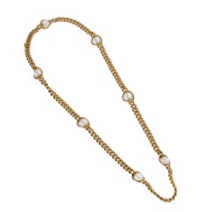 Bvlgari 1970s Rock Crystal Gold Long Necklace by Carlo Weingrill
