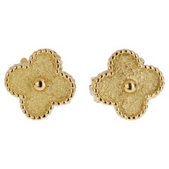 Van Cleef & Arpels Vintage Alhambra 18K Yellow Gold Earrings