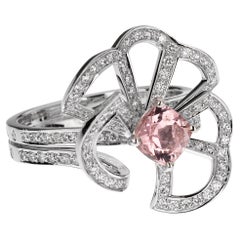 Louis Vuitton Fans & Umbrellas 18k White Gold Diamond Tourmaline Cocktail Ring