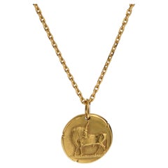 Van Cleef & Arpels Georges Lenfant Taurus Vintage Zodiac Gold Necklace