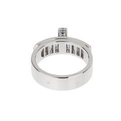 Hermes Kelly 18k White Gold Baguette Diamond Ring Sz 6