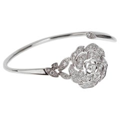 Chanel Bouton de Camelia Diamond Bracelet 18K White Gold