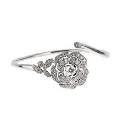Chanel Bouton de Camelia Diamond Bracelet 18K White Gold