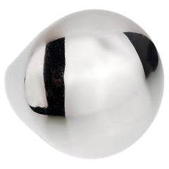 Cartier Vintage 18k White Gold Cocktail Bombe Ring Circa 1990s