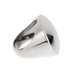 Cartier Vintage 18k White Gold Cocktail Bombe Ring Circa 1990s