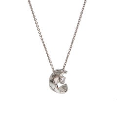 Collier Chanel Coco Crush avec pendentif en or blanc 18 carats serti de diamants