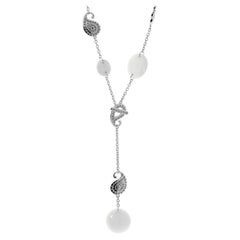Carrera y Carrera Diamond Aqua 18k White Gold Pendant Laria Necklace