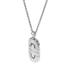Bvlgari Parentesi Vintage Pendant Necklace 18k White Gold