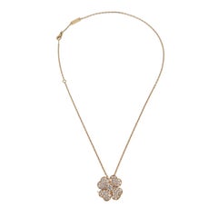 Van Cleef & Arpels Cosmos Diamond Brooch Pendant Necklace — 18k Yellow Gold