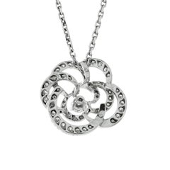 Chanel Camellia Flower Diamond Necklace
