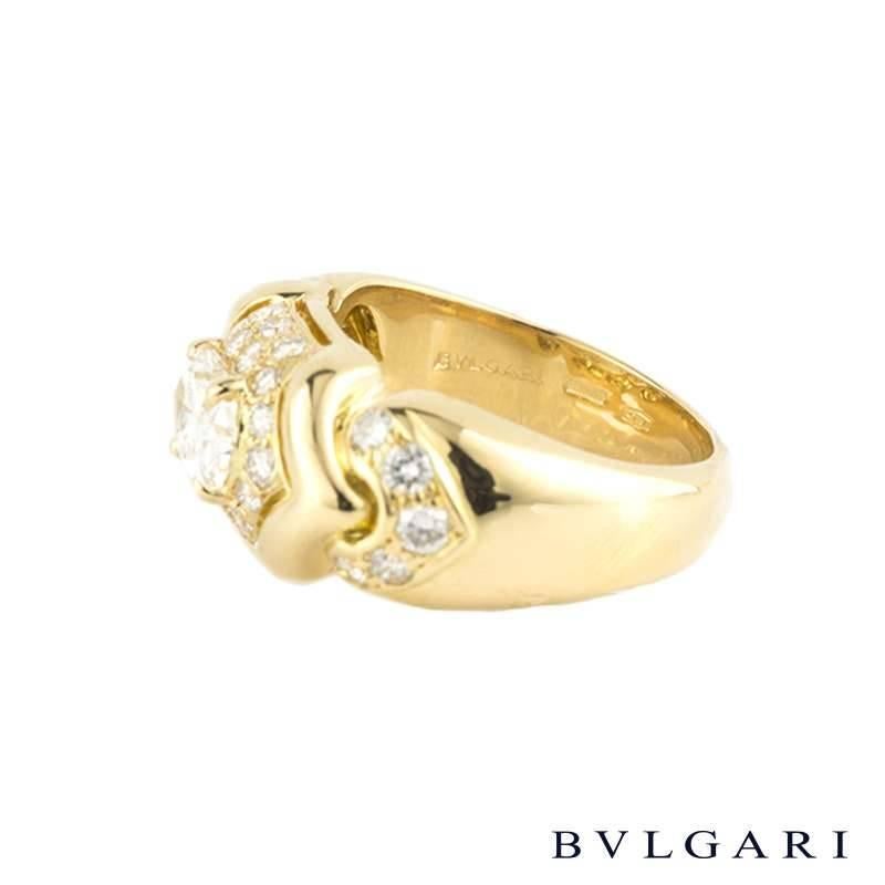 Bulgari Gold Diamond Set Cocktail Ring In Excellent Condition In London, GB