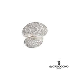 De Grisogono White Gold Diamond Contrario Ring 6.00 Carat