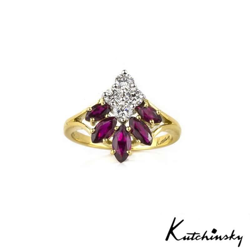 Women's Kutchinsky Diamond and Ruby Jewellery Suite
