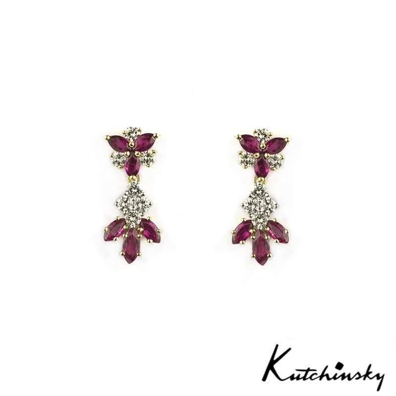 Kutchinsky Diamond and Ruby Jewellery Suite In Excellent Condition In London, GB