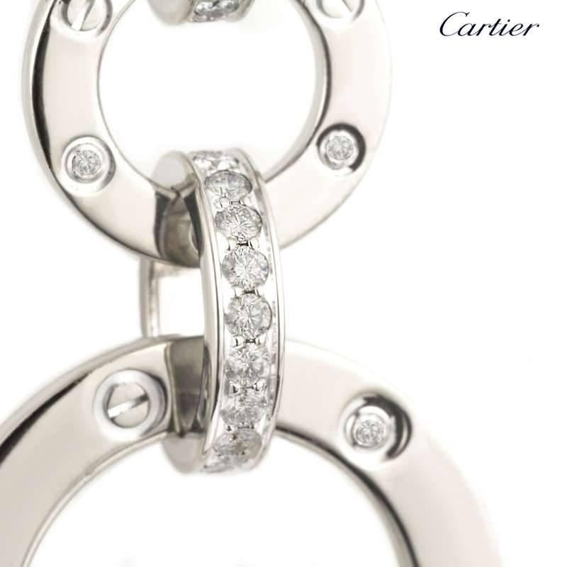 cartier love earrings diamond