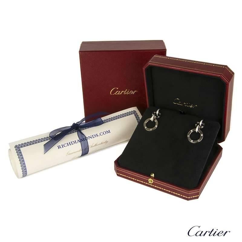 cartier love earrings with diamonds