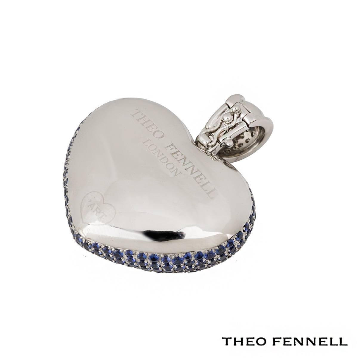 Theo Fennell Art Evil Eye Pendant in Blue Sapphire  and Diamond In Excellent Condition In London, GB