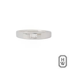 Harry Winston Platinum Baguette Cut Diamond Band