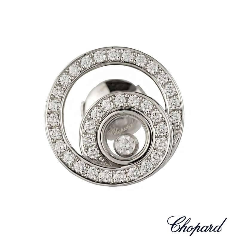 Chopard Diamond Happy Diamonds Earrings In Excellent Condition In London, GB