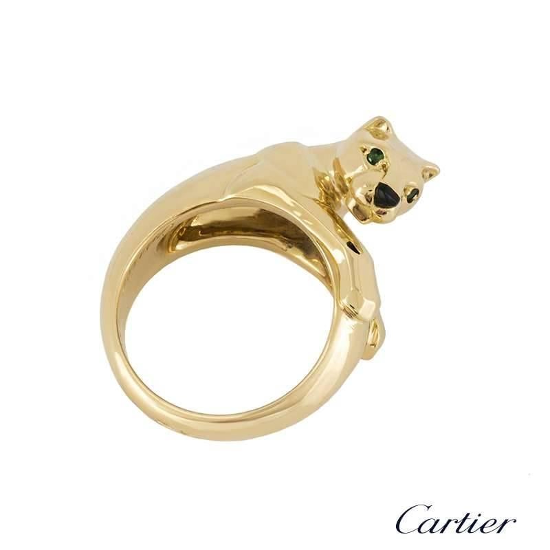 Cartier Panther Ring Gold and Emerald In Excellent Condition In London, GB