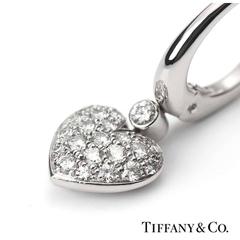 Classic Tiffany & Co. Diamond Heart Drop Earrings