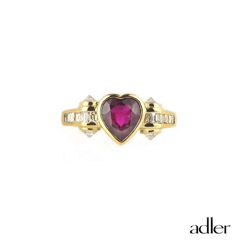 Adler Ruby and Diamond Dress Ring In Excellent Condition In London, GB