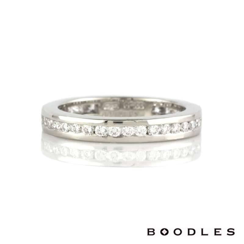 Boodles Full Diamond Eternity Platinum Ring 0.61ct In Excellent Condition In London, GB