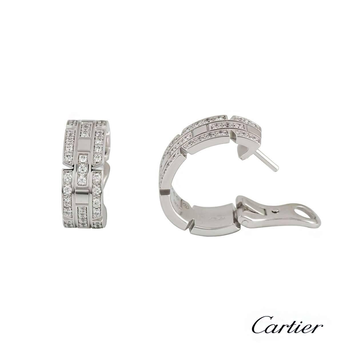 Cartier Links and Chains Maillon Diamond Earrings In Excellent Condition In London, GB