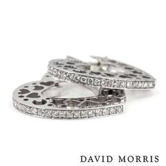 David Morris Diamond Heart Earrings