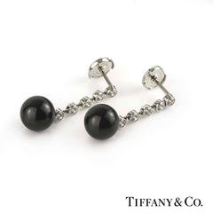 Tiffany & Co. Ziegfeld Diamond and Onyx Drop Earrings
