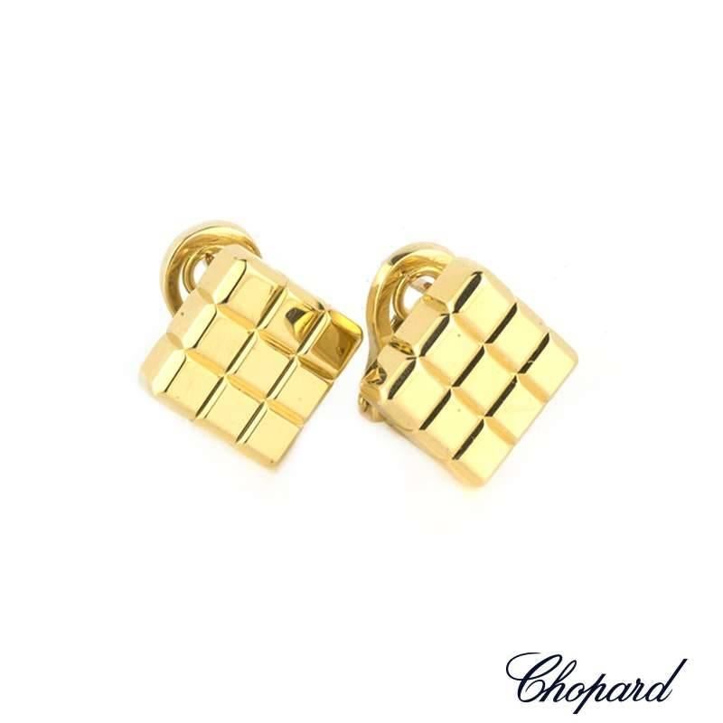 Chopard 18k Yellow Gold Ice Cube Earrings 9 Block Squares. With Pin and Clip. Chopard Model No. 84/3639-0001

With Box and Original Certificate.

