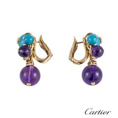 Cartier Les Delices Multi Gemstone Earrings