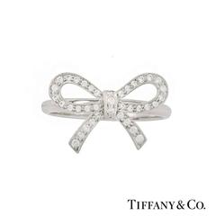 Tiffany & Co. Bow Diamond Platinum Ring