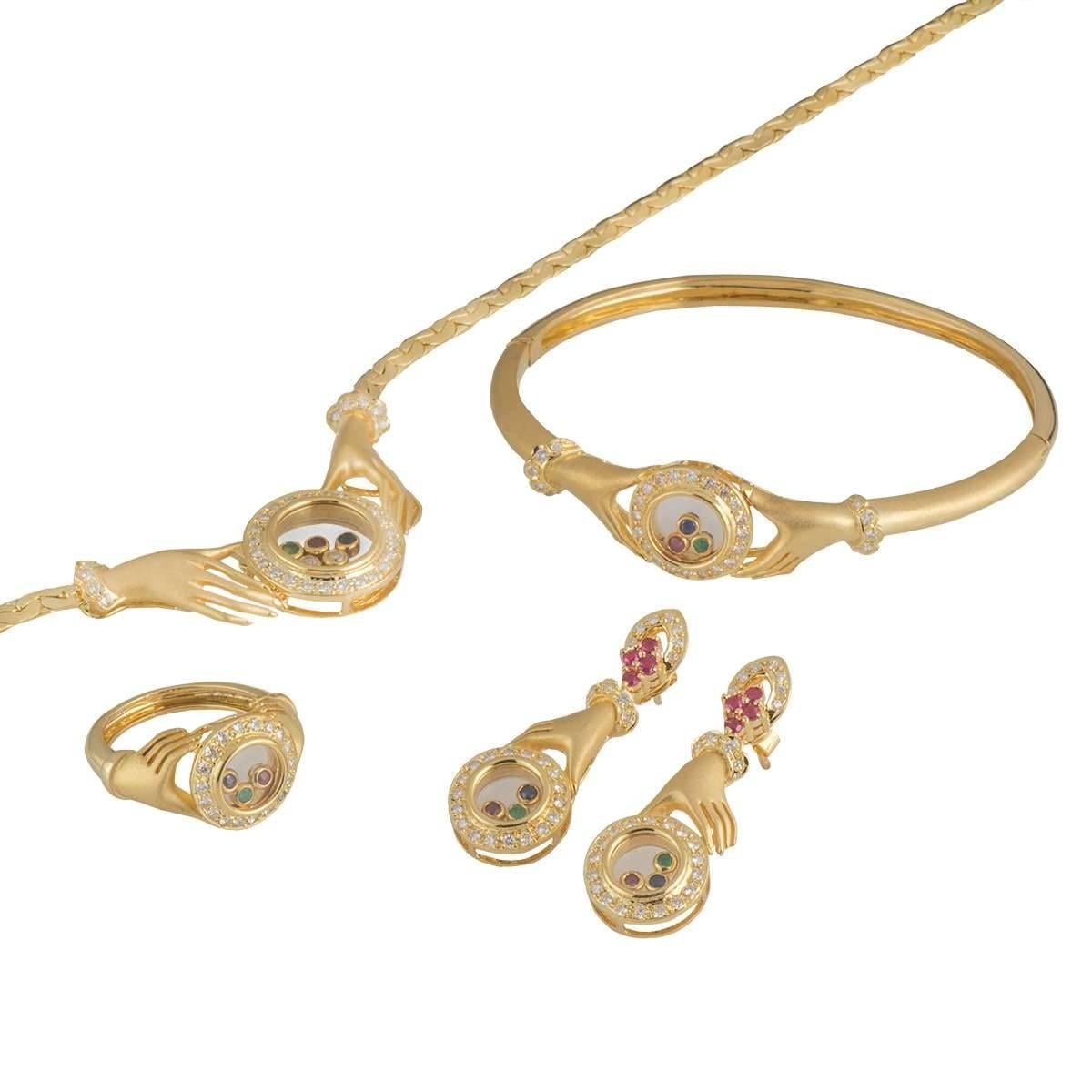 Diamond, Yellow Gold and Multi-Gemstone Jewellery Suite