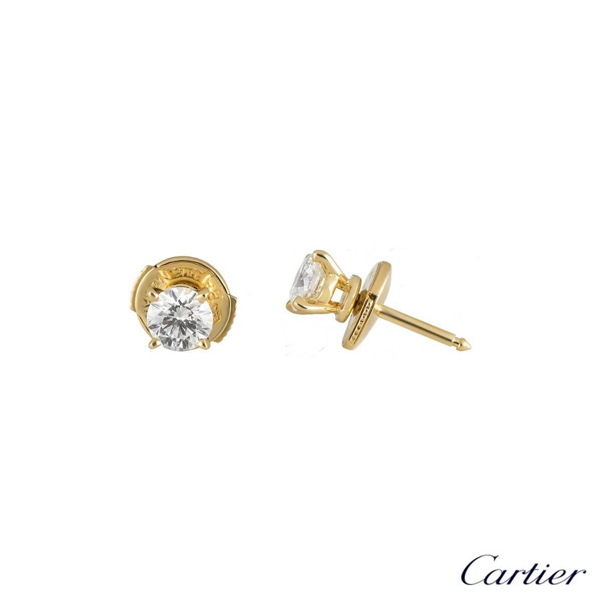 Cartier Diamond Earrings 0.52 Carat In Excellent Condition In London, GB