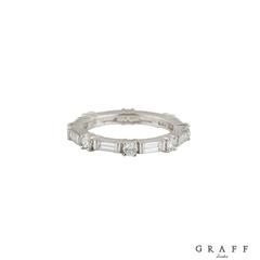 Graff Platinum Full Diamond Eternity Ring 1.84 Carat