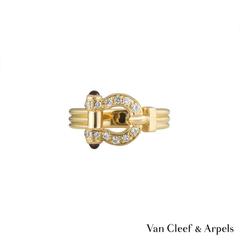 Van Cleef & Arpels Horseshoe Diamond and Ruby Ring