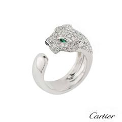 Cartier Panther Onyx Emerald Diamond Ring