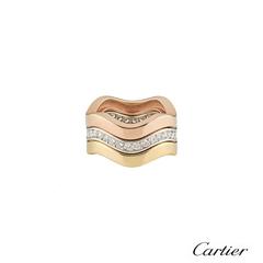 Cartier Diamond Gold Trinity Stacker Rings